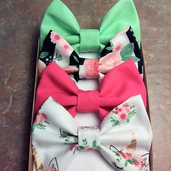 Other - Unicorn & Floral Babies/Children Hair Bow Set